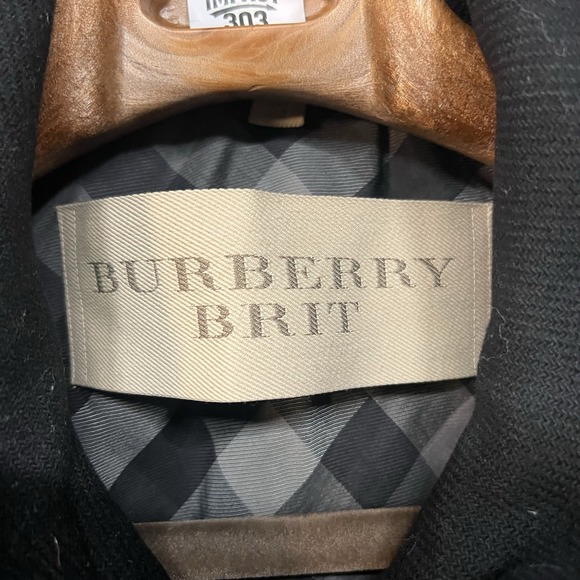 Burberry Brit Women's Rushfield Single Breasted Wool Coat Belted Size US 4 - Picture 8 of 16